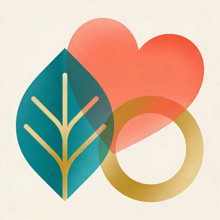 heart circle and leaf image